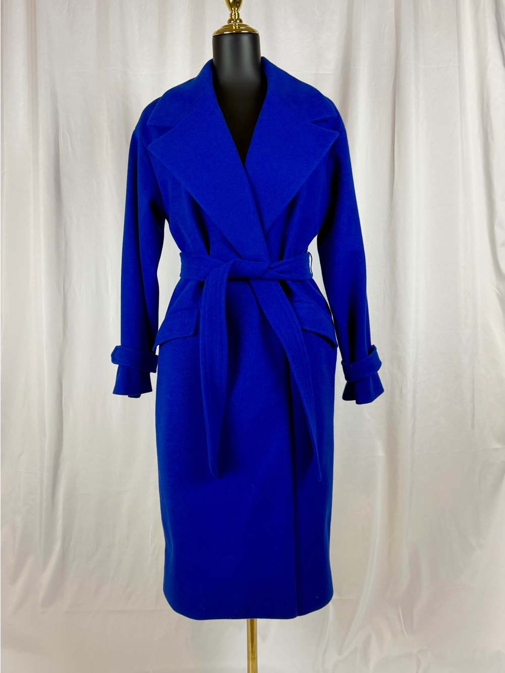 Express Cobalt Blue Belted Trench Coat